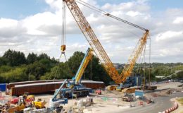 osborne crane lifting metal bridge